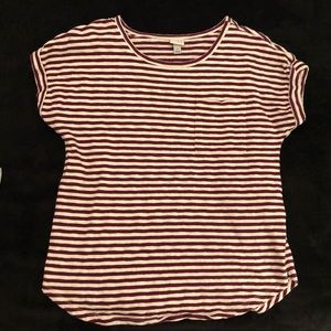 A NEW DAY. Stripped Tee Shirt with Pocket